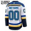 Lapsille NHL St. Louis Blues Pelipaita Custom Fanatics Premium 2024-25 vieras Valkoinen